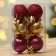 Christmas tree balls New Year, for the New Year, plastic, d = 3 cm, 6 pcs., Wine and gold color