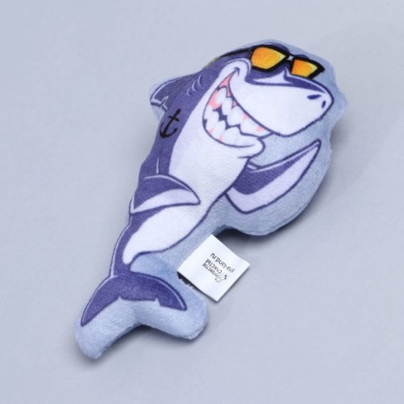A toy for cats with mint "Shark", 13 x 8 cm-7