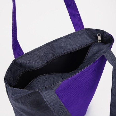 Textile bag on lightning, gray/lilac color-2