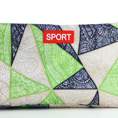 Sports bag, textura, average size, green color-4