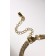 Bracelet with rhinestones "Zircon" Izk, pattern, white color in pink gold, 15cm
