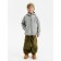 Demisason windbreaker for Minaku boys from SoftShell on fleece, waterproof, gray, height 134 cm