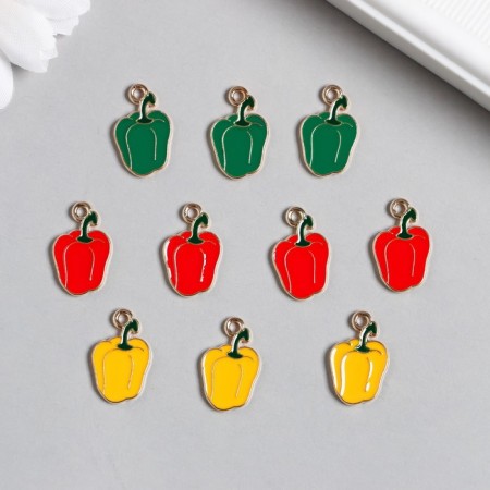 Decor for creativity Metal, enamel "Pepper" mix 1.7x1.1 cm