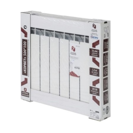 Aluminum radiator "Russian radiator" corvette, 500 x 100 mm, 8 sections-3