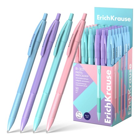 Automatic ball, Erichkrause, R-301 Matic & Grip Pastel Node 0.7 mm, blue