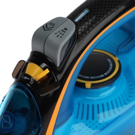 Iron CENTEK CT-2363, 2200 watts, ceramic soles, 300 ml, blue-yellow-4