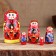 Matryoshka "Strawberries", 5 puppet, 11 cm