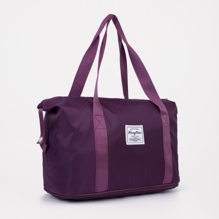 Sports bag with lightning, with an increase, external pocket, fuchsia color