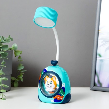 Dog table lamp LED 3W USB Blue 7x8x28 cm Risalux