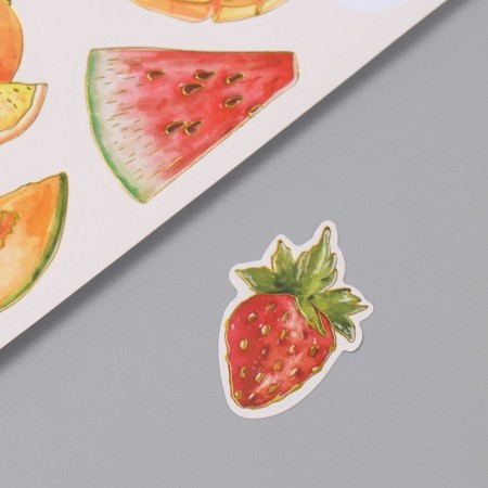 Stickers Paper "Fruits" set 2 sheets 20x15 cm-5