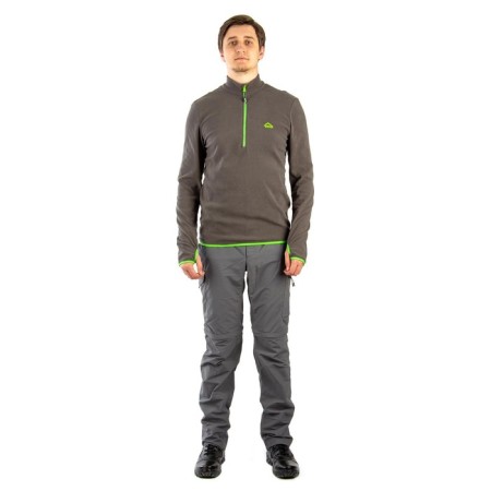 Payer Sweatshirt "Tahoe", fleece 150g, gray with green, rr 40-42 Height 170-176-2