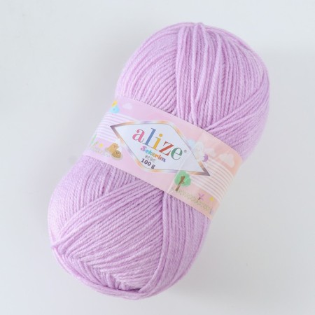 Yarn "Sekerim Bebe" 100% acrylic 320m/100g (27 lilac)-1