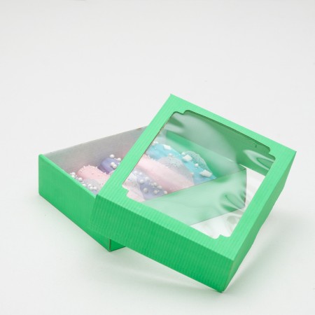 Box the team, cover is, with a window, mint, 18 x 15 x 5 cm