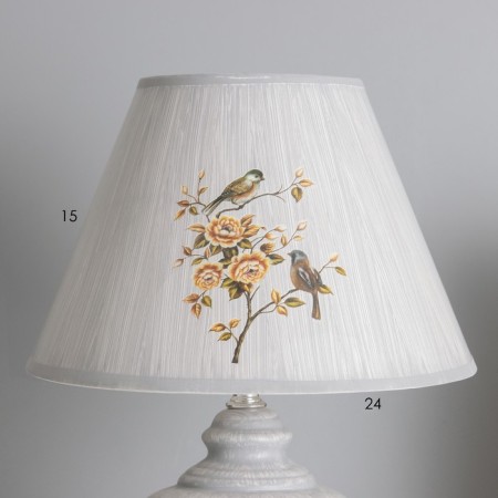 Table lamp "Bird in the flower garden" gray E14 220V 35x24.5x24.5 cm-2