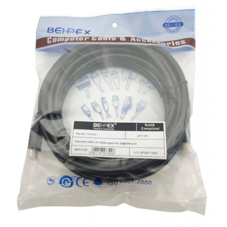 HDMI (M)/HDMI (M) 5m video cable. black-1