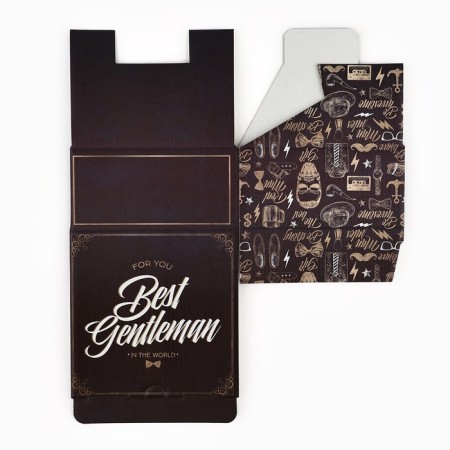 Box Gift team, packaging, "gentleman", 15 x 15 x 7 cm-6