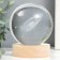 Souvenir glass backlight "Milky Way" d = 8 cm stand wood, usb 8x8x9.5 cm