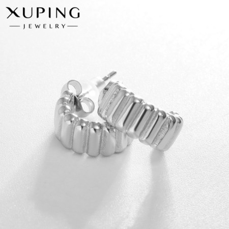 Cooping earrings Xuping irresistibility, silver color, d = 1.3 cm