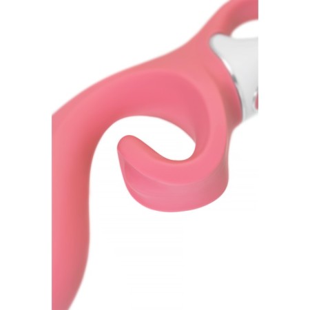 Unrealistic vibrator Satiffyer Hug Me, silicone, pink color-6