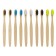 Bamboo denture hard, 10 pieces, mix of flowers