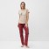 Female home set (T -shirt, trousers), beige/red color, size 48