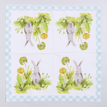 Paper Napkins "Gray Rabbit", 33x33 cm, set 20 pcs-1