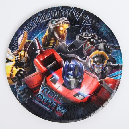 A set of disposable paper utensils, on 6 people "Happy Birthday", transformers-2