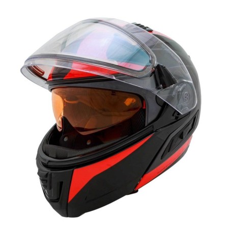 Snowmobile helmet Zox Condor Parkway, glass with electric heating, gloss, size l, red, black-5