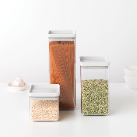 Rectangular container Brabantia Tasty Colours, light gray color, 2.5 liters-2