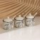 A set of ceramic cans for spices on the metal stand “Leaves”, 200 ml, 3 pcs, white color