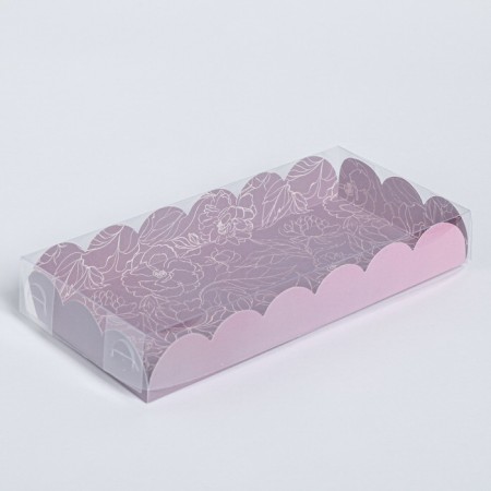 Cookie box, confectionery packaging with PVC lid, do What you love, 21 x 10.5 x 3 cm-1