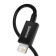 Baseus cable, Lightning - USB, 2.4 A, TPE braid, 1 m, black