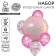 Bouquet of balls "Little Miss", latex, foil, 6 pcs.