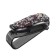 Glass holder clamp with light pink rhinestones, black