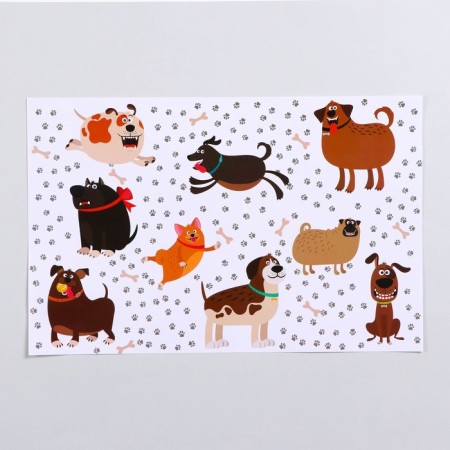 Rug for a bowl "Pigger" 43 x 28 cm "Funny dogs"-3