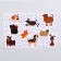 Rug for a bowl "Pigger" 43 x 28 cm "Funny dogs"