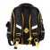 School backpack 40x33x15cm, ergonomic back, Across 410, black/gold