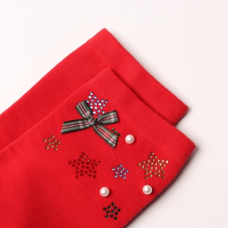 Women's socks, red color, size 36-40-1
