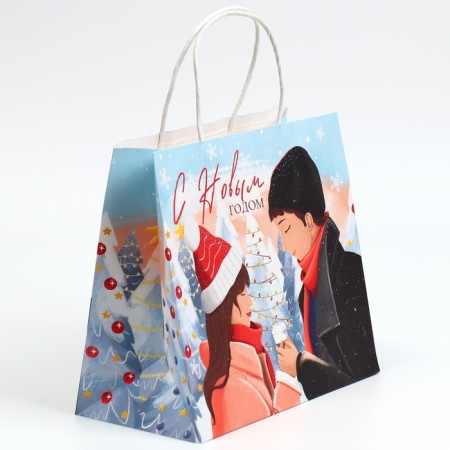 Gift Craft Package "Warm up", 25 x 22 x 12 cm, New Year-1