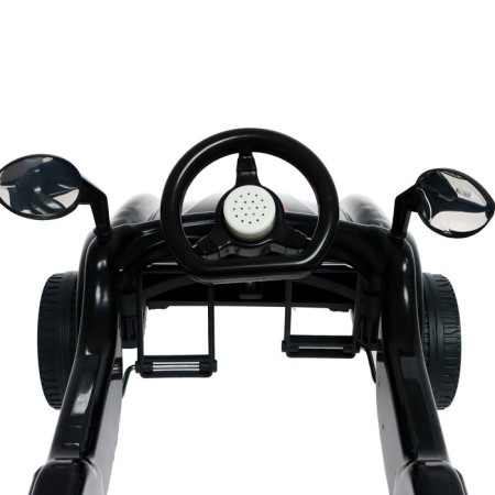 The pedal car is a Cool Riders, with a clasp, black color-5