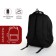 Youth backpack from lightning textiles, 5 pockets, black/red color