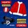 New Year! Carnival set "Good Santa", height 110-122 cm
