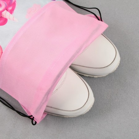 A bag for shoes "Rainbow unicorns" non -discharge canvas, size 30 x 40 cm-4