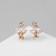 Clips "Ballerina", white color in pink gold