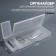 Organizer for storage, with a lid, 2 cells, 7 × 21 × 2.5 cm, white translucent color