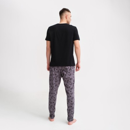 Pajama men's kaftan "not enough" R.50, black/gray-2
