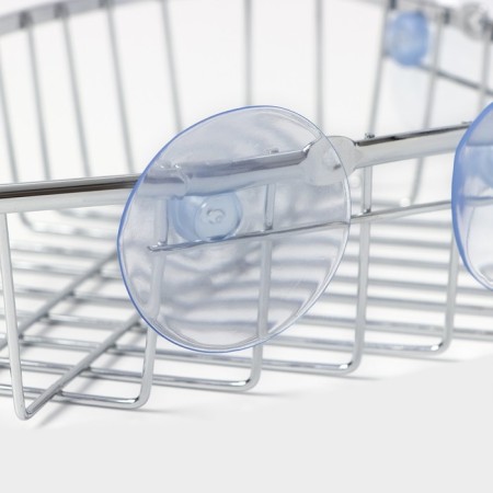 Corner shaft, 19 × 19 × 5.5 cm, on vacuum suction cups, chrome color-1