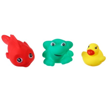 Набор игрушек для ванны "На пруду" + сачок + 3 пвх игрушки, Крошка Я-7