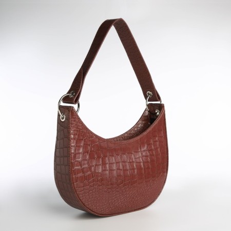Women's bag Textura, baguette, small size, brown color-2