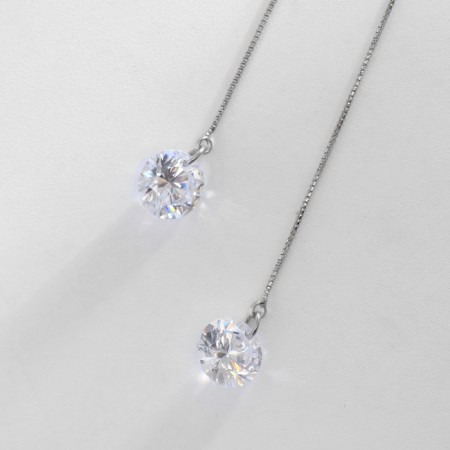 Earrings with rhinestones Xuping broke out, sophistication, white color in silver-1
